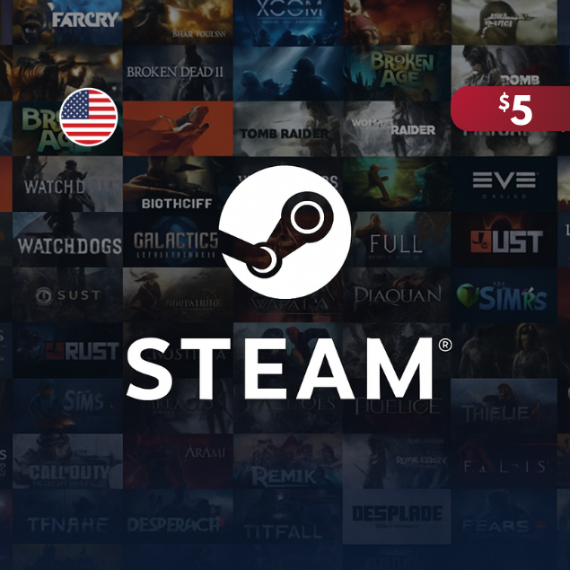 Gift Card 5$ Steam USD